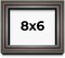 Photo Size Shadow Box 1.75" Deep Brown Frame - UV Acrylic, Backing, Hanging Hardware